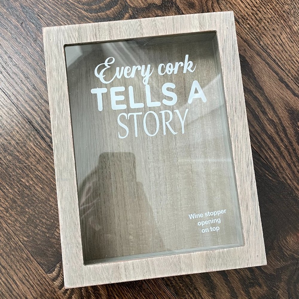 Wood Wine Cork Shadow Box